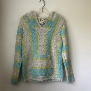 Aritzia TNA Baja Hoodie Poncho Pullover Oversized Hooded Sweater M